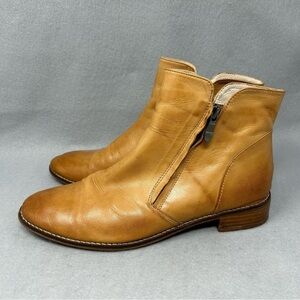 Mona Flying Hand-Made Genuine Leather Ankle Zipper Boots Designer Classic Sz 41
